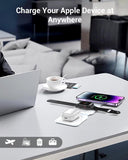 Wireless Charger, Magnetic Foldable 3 in 1 Mag-Safe Charger