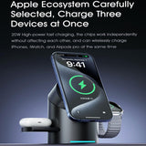 Rotation 3-in-1 Wireless Charger, Qi2 3 in 1 Wireless Charger 15W Fast Charge
